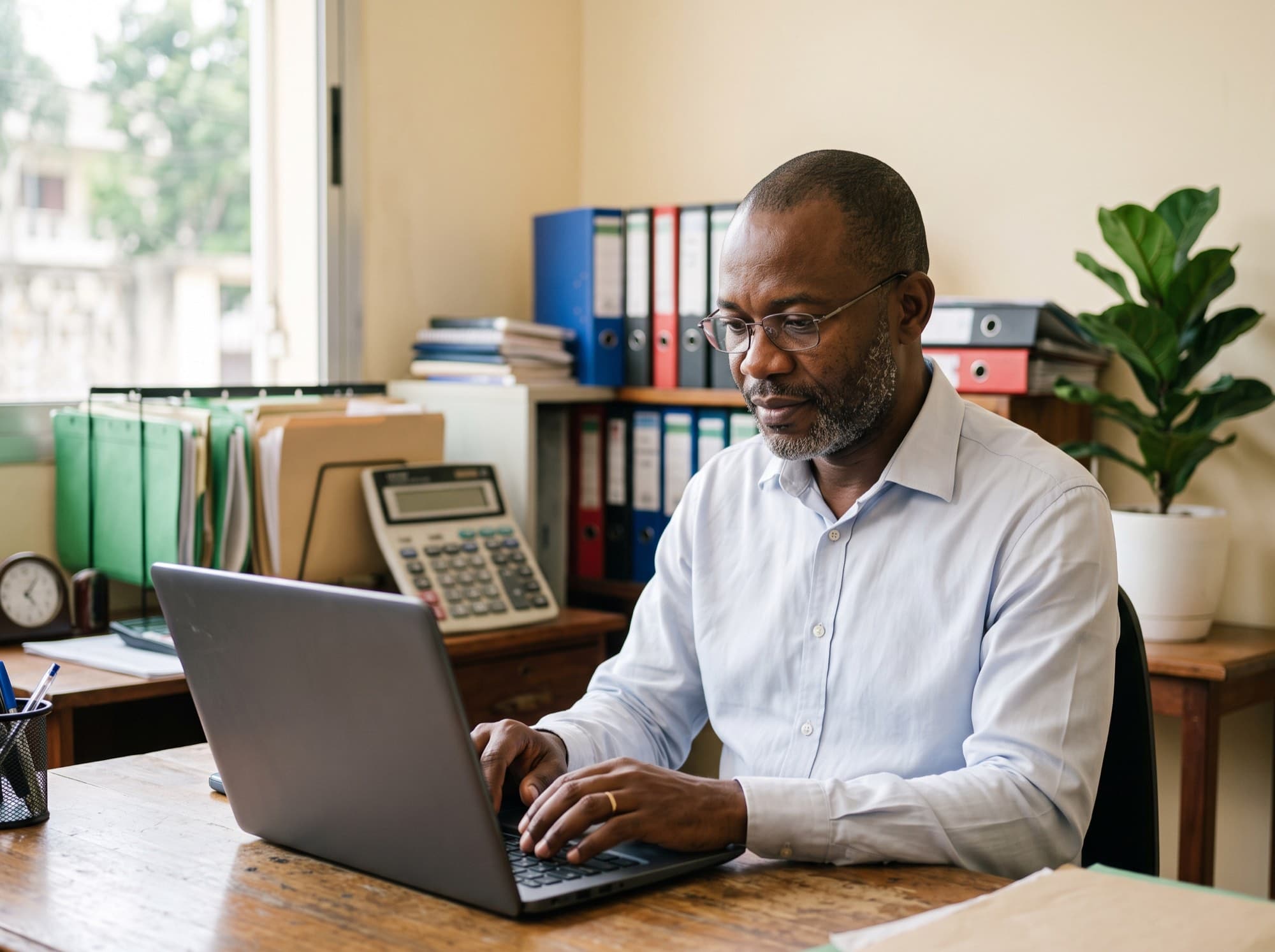 Expert-comptable dans son cabinet